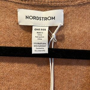 Brand new with tags. Nordstrom poncho, one size fits all.